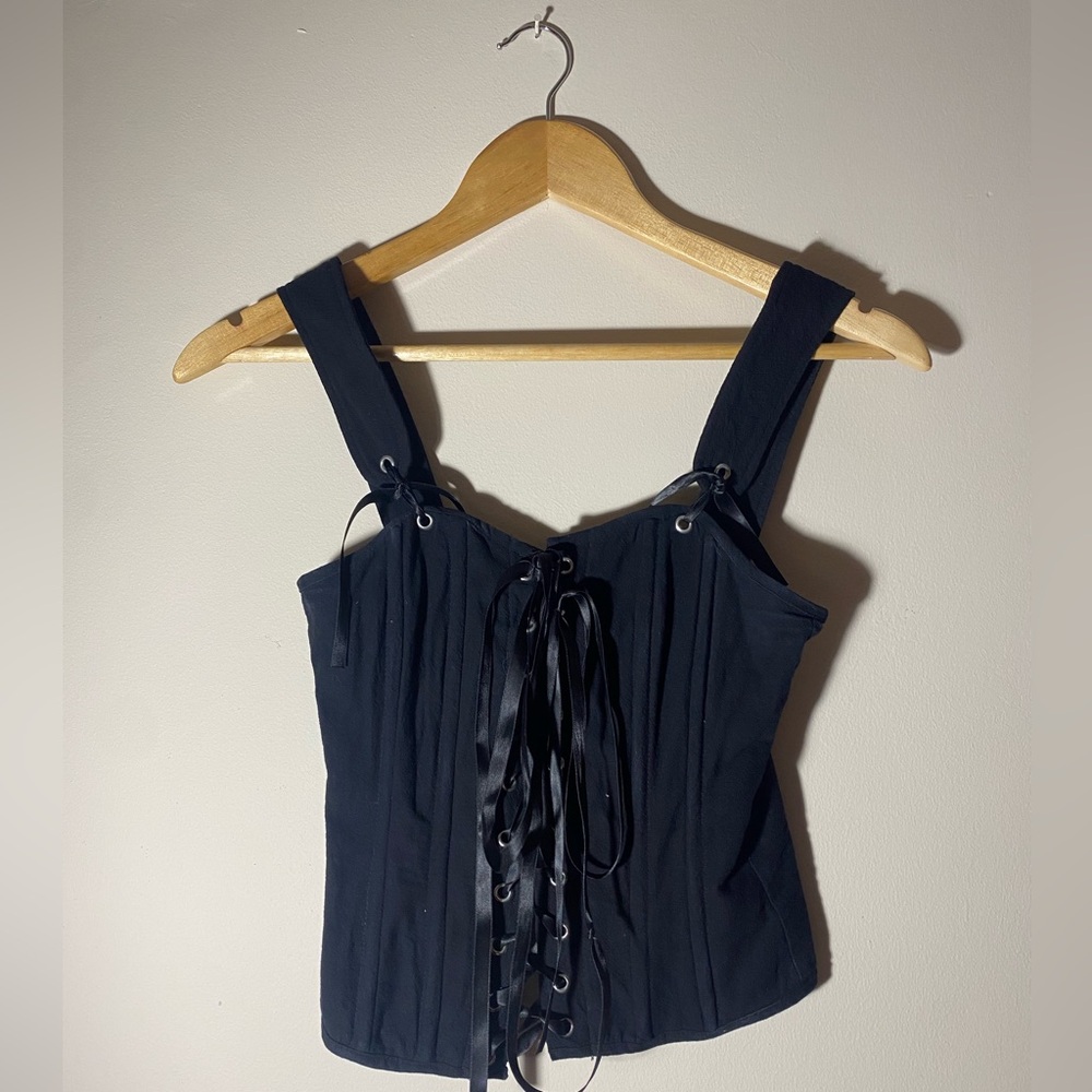 Black Corset Top Pretty Little Things